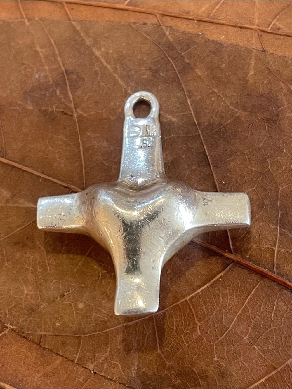 Vintage RLM Studio Sterling Silver Cross-Heart Pendant